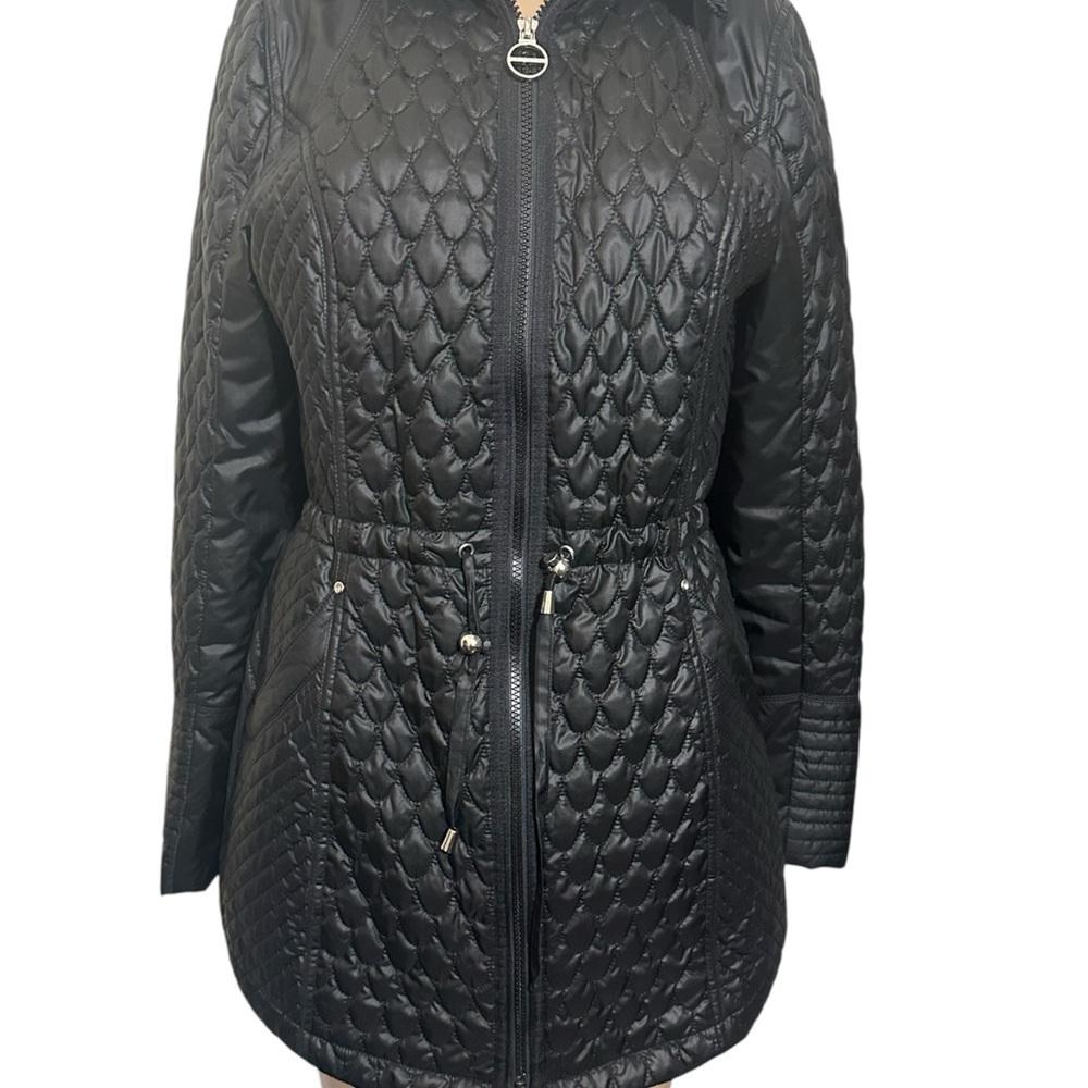 Laundry By Shelli Segal Black Quilted Puffer Jacket - Picture 3 of 5